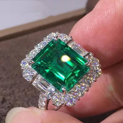 CAOSHI Noble Green Cubic Zirconia Women's Rings Temperament Bridal Wedding Engagement Finger Accessories Party Luxury Jewelry