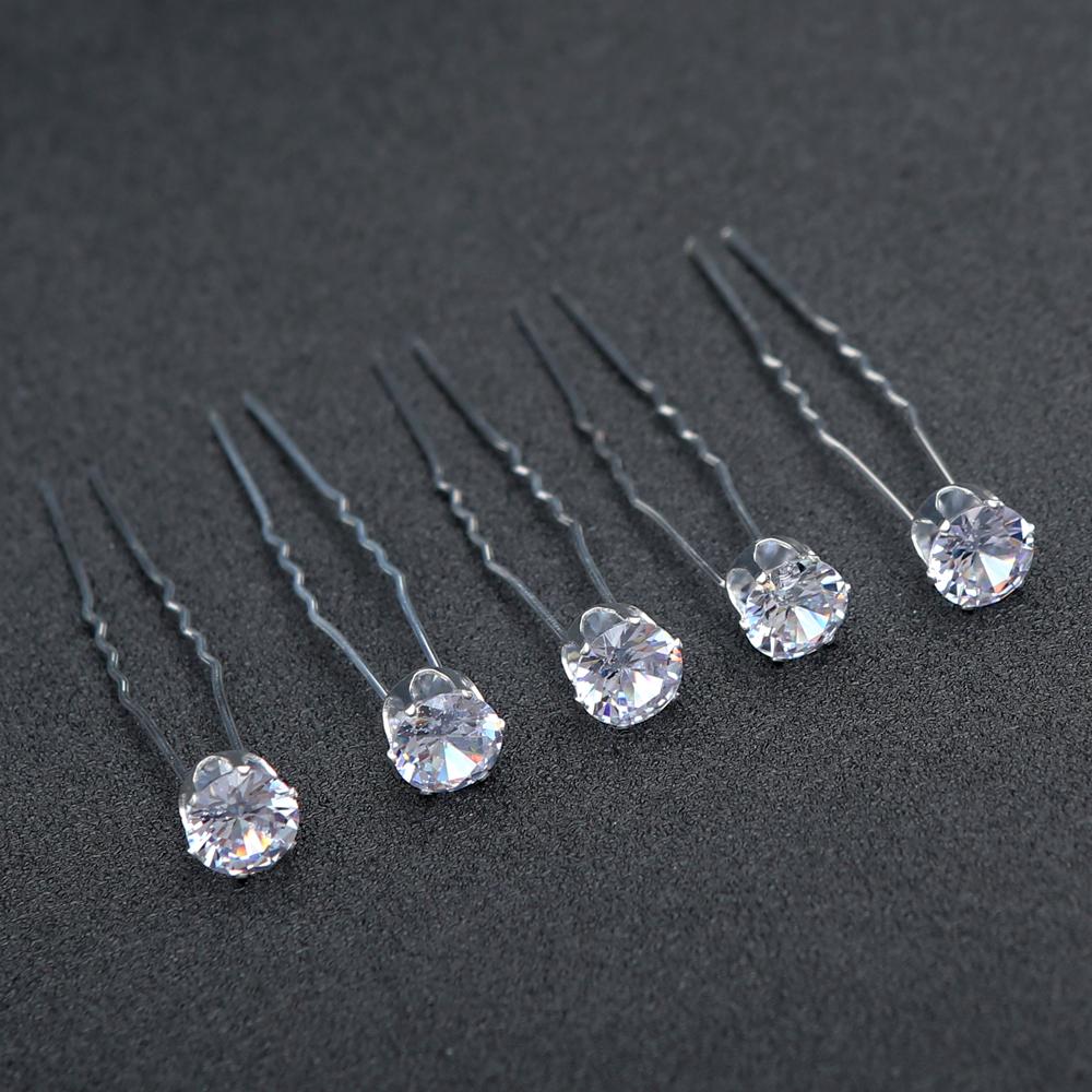 20pcs Fashion U-Shape Metal Hair Sticks Rhinestone Pearl Hair Jewelry for Wedding Hairstyles Formal Events Elegant Hair Sticks