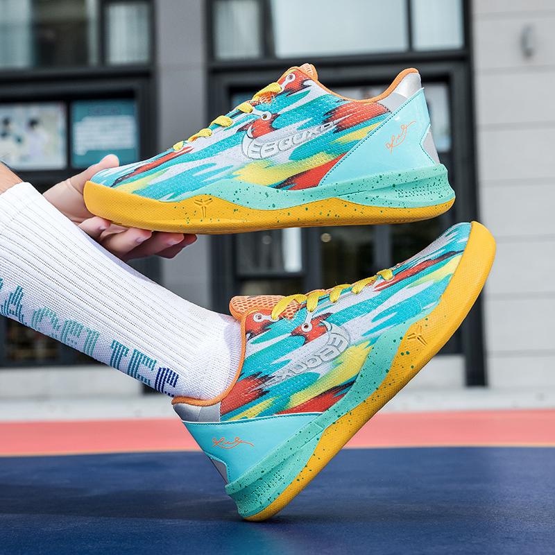 The Coolest Shoes Men's Sky Blue Basketball Shoes, Boots, Practical Cushioning Sports Shoes For In All Seasons, Professional Wear-Resistant, Anti Slip, Multi Cm