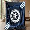 Chelsea FC Theme Blanket Soft Flannel Blanket Plush Throw Blanket Cozy Sofa Bed Blanket for Home Decor