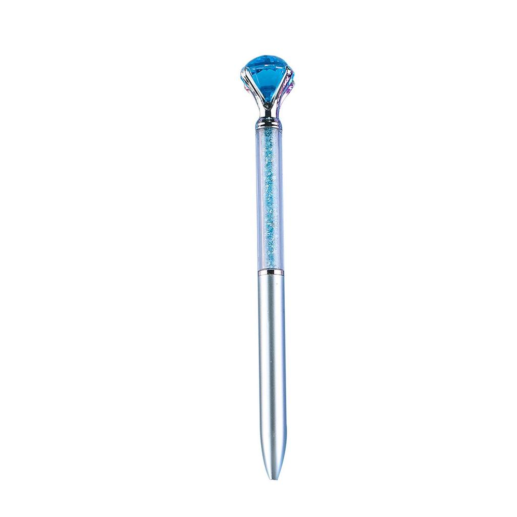 Imitation Metal Crystal Gem Glitter Pen with Large Diamond Bead