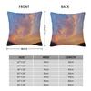 August Sunset Square Pillowcase Polyester Linen Velvet Pattern Zip Decor Room Cushion Cover