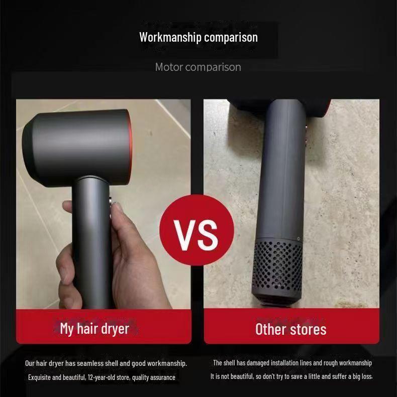 Uscător de păr Mousen cu control al temperaturii de mare viteză: Cald/Rece, Ioni negativi, Design fără frunze