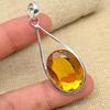 Wonderful Honey Topaz Gemstone 925 Sterling Silver Handmade Pendant Jewelry