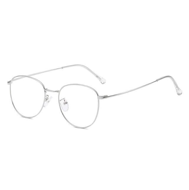 

Classic Round Women S Metal Frame Optical Glasses Anti Blue Light Computer Oval Eyeglasses Diopter 0 -1.0 -2.0 To -6.0 0