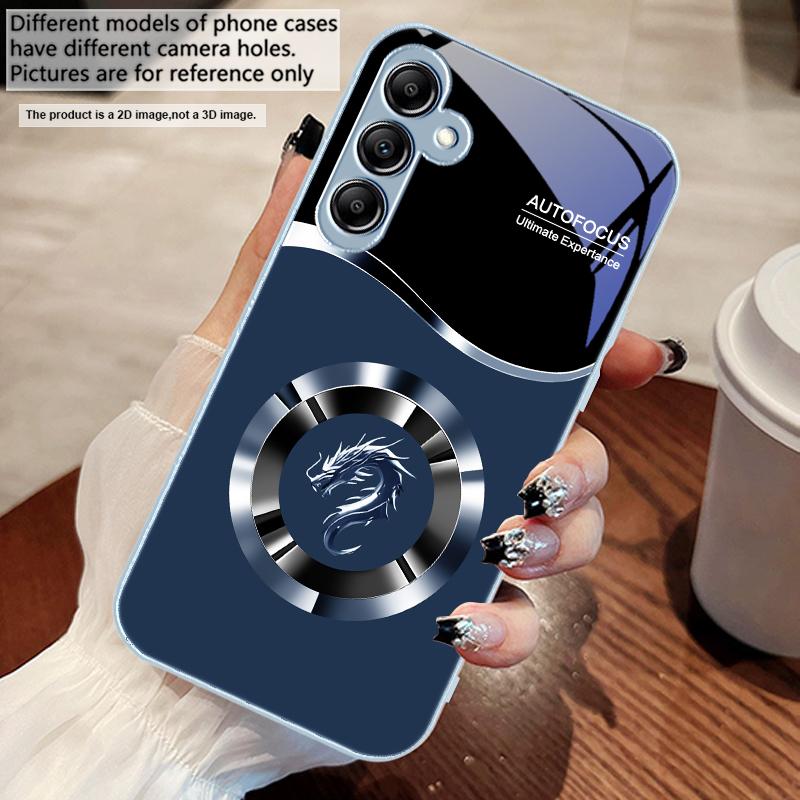 Circle New Dragon Head For Samsung A 73 72 71 A70 56 55 54 A53 52 A51 A50 42 A35 A34 33 32 31 26 25 24 23 22 30 glass phone case