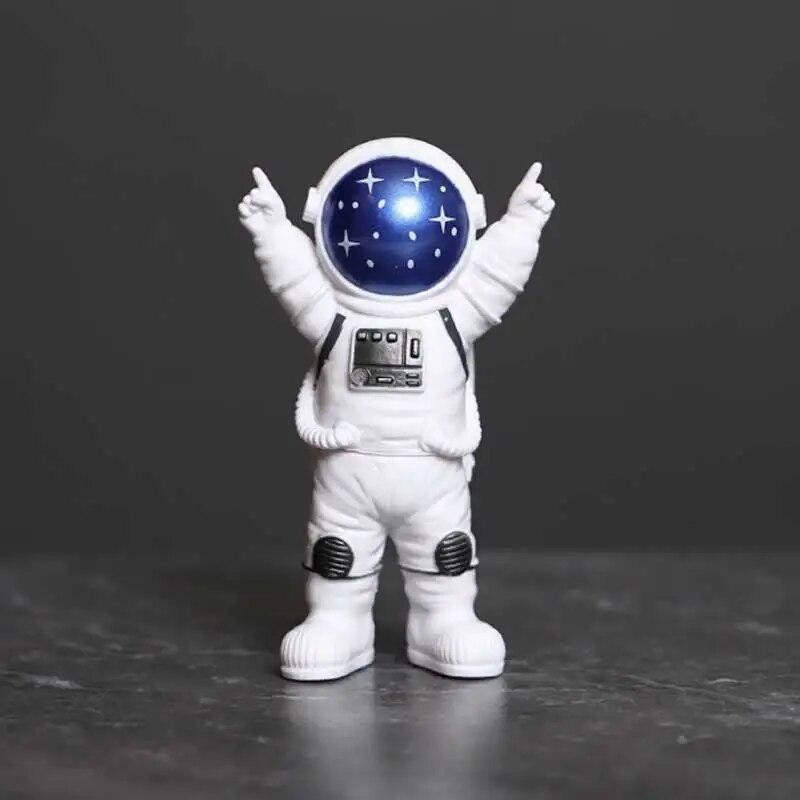 4 Pcs Astronaut Statue Ornament Spaceman Sculpture Desktop Home Decoration Astronaut Model Car Decoration