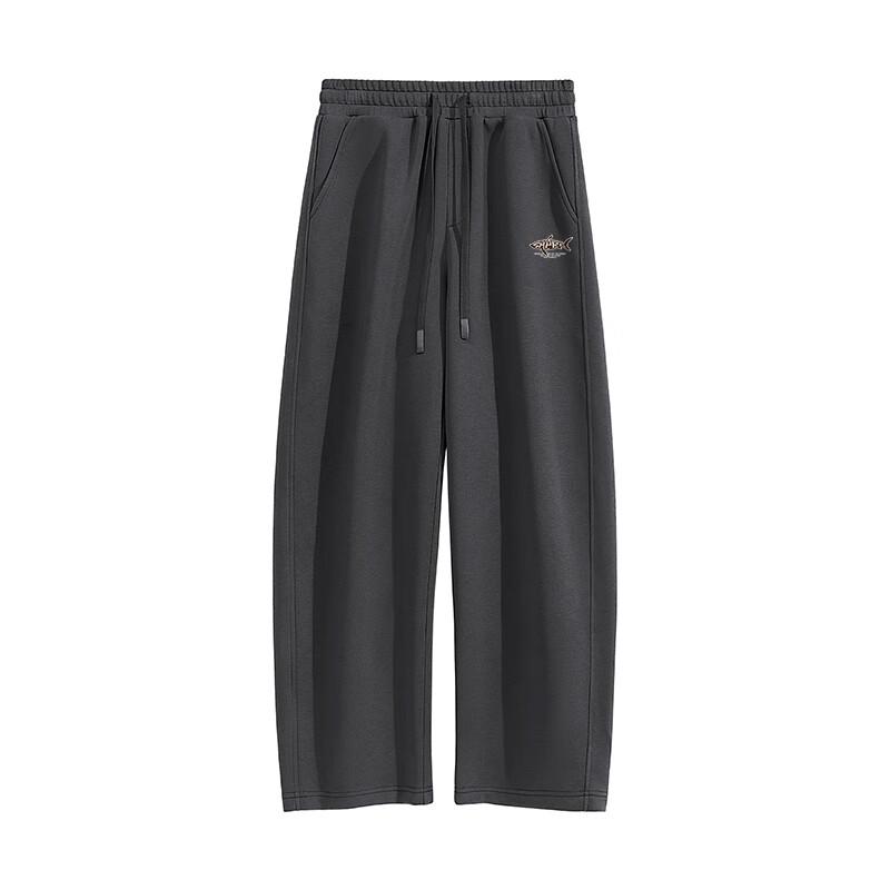 Mark Fairwhale Men's Shark Logo Loose Fit Casual Trousers