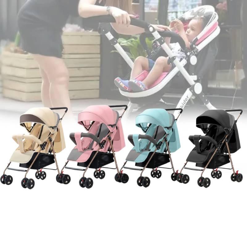Stroller Kids Ultra Lightweight Foldable Convertible Seat One Button Rotation