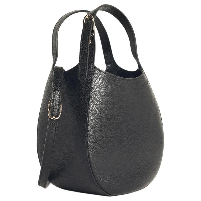 Longchamp Bolso de Hombro Pequeño de Cuero de Vaca Foulonne para Mujer Negro 10328021001