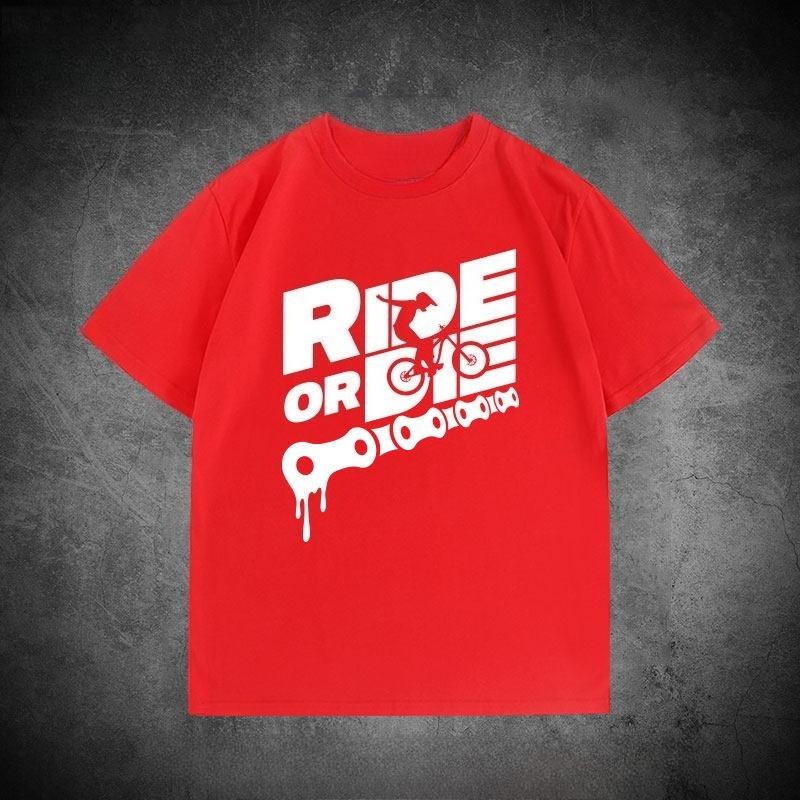 Bicycle Riding Club Creative Mountain Bike Print Pattern Cotton Tshirt Unisexs Clothing Womens Clothing Summer New T Shirt