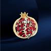 "Many Children, Many Blessings" Brooch, High-end Women's Creative Red Pomegranate Corsage, Niche Design Sense Brooch