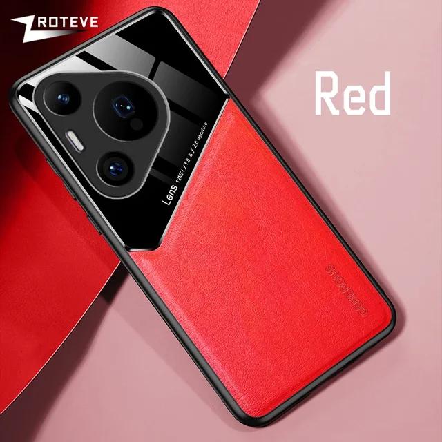 

Чохол Pura70 Zroteve Soft Frame Leather Texture PC Cover For Huawei Pura Ultra P70 P60 Pro P60Pro P70Pro P 70 Phone Case Huawei Pura 70 Pro червоний