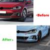 Front Bumper Spoiler Fog Lamp Cover Air Knife Splitter Body Kit For Volkswagen Golf 7.5 GTI 2017-2019