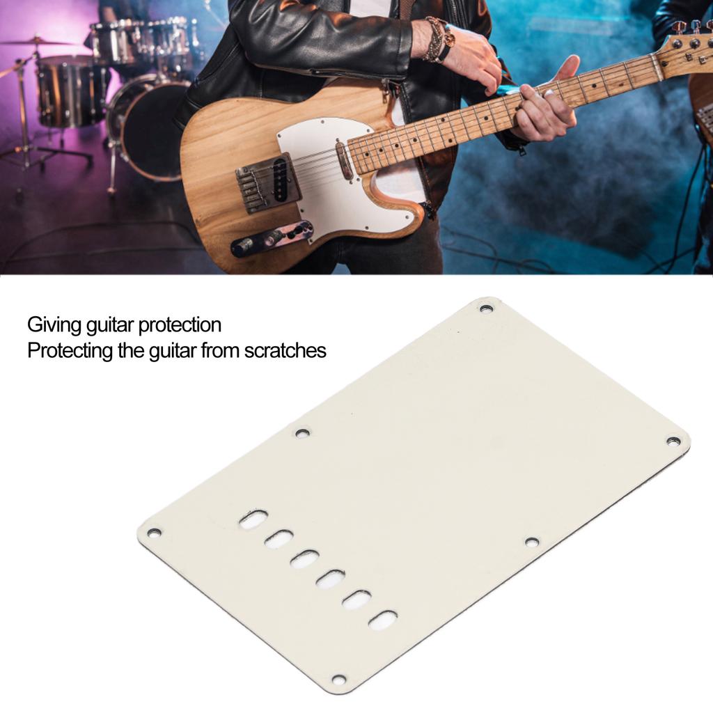 2Pcs Electric Guitar Back Cover Plate 6 Holes Robust Exquisite Looking Guitar Pickguard Backplate