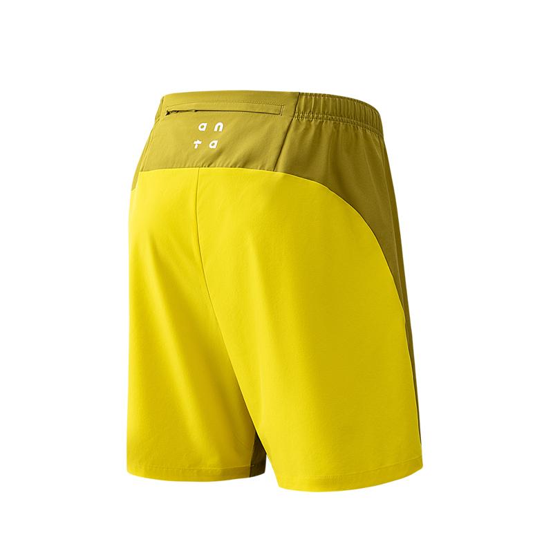 Anta Mens Woven Sports Shorts Summer 2026 Casual Men shorts Green Yellow 952625506-3