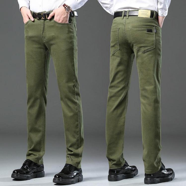 Men Slim Jeans Stretch Denim Pants Fashion Business Casual Loose Straight Trousers Plus Size Clothing Brand 28 44