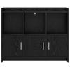Sideboard Black Oak 98.5 X 33 X 80 Cm Engineered Wood