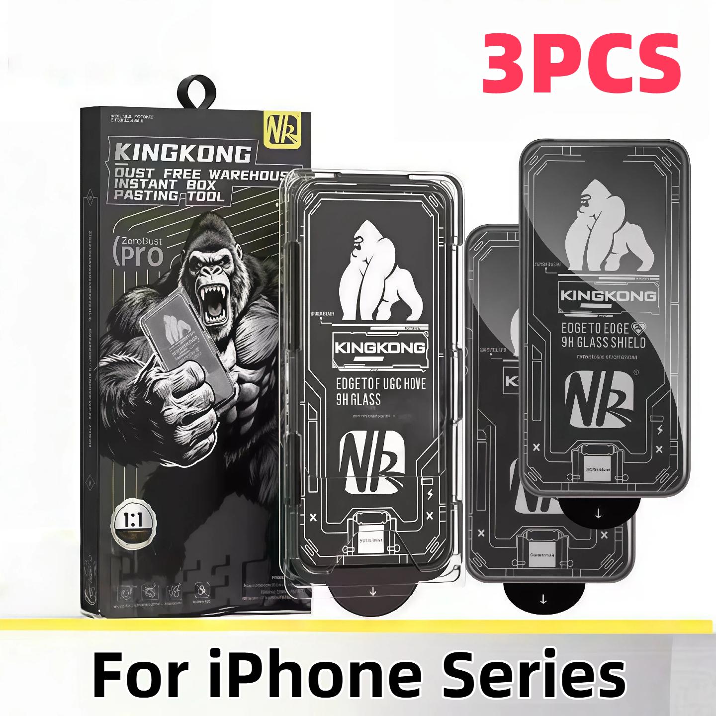 

3PCS Tempered Glass Screen Protector for iPhone17/16/15Pro Shockproof Gorilla Glass Mobile Phone Protective Film iPhone 14