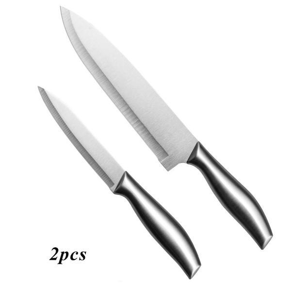 2pcs Stainless Steel Kitchen Kitchen Knife Household Slicing Knife Fruit Knife Multi-purpose Knife