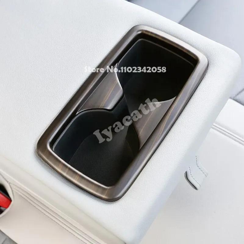 For Toyota RAV4 RAV 4 RAV4 2026 2027 ABS black car interior rear row seat center back Water Cup Holder Cover Trim Accessories