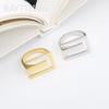 Minimalist 925 Sterling Silver Width Rings For Women Trendy Creative France Gold Plated Elegant Bride Jewelry Gifts