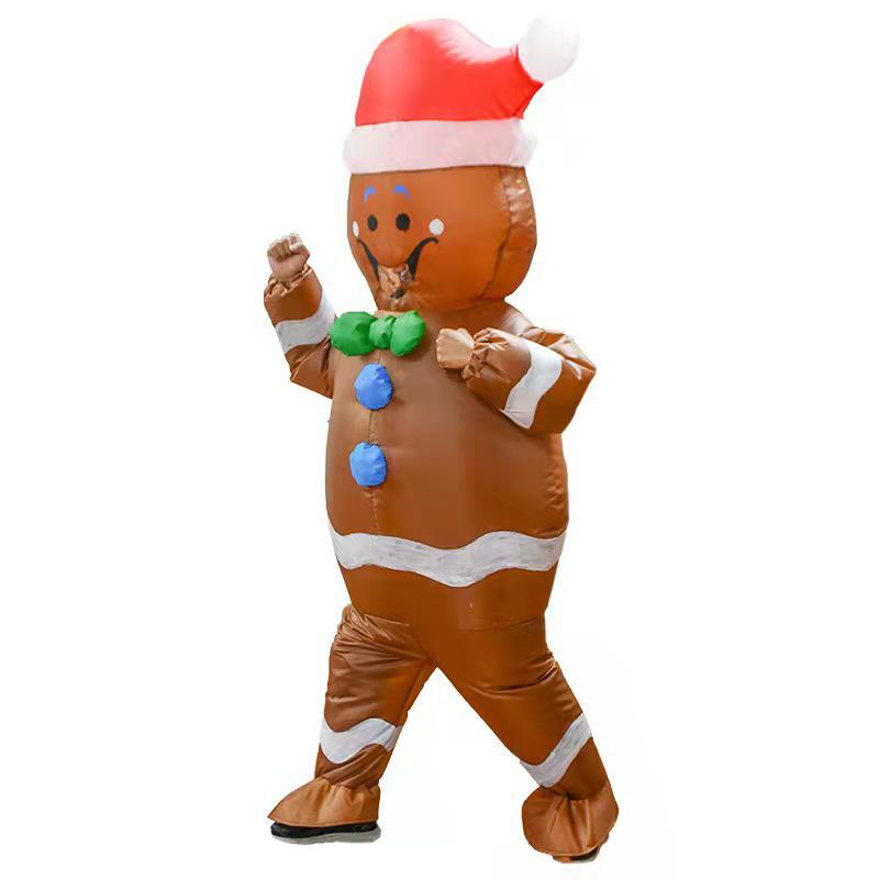 Easter Halloween Christmas Gingerbread Man Inflatable Costume for Stage & Bar Performances