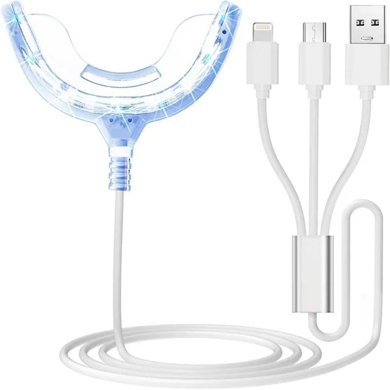 

Лампа для отбеливания зубов, подставка для ухода за полостью рта, портативная лампа для отбеливания, гель для удаления желтизны зубов с помощью холодного света белый