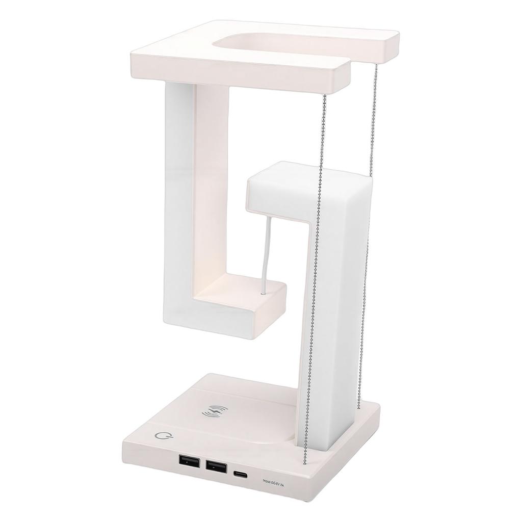 Floating Desk Lamp with Wireless   USB 3 Modes Levitating Table Night Light for   Bedroom Decor