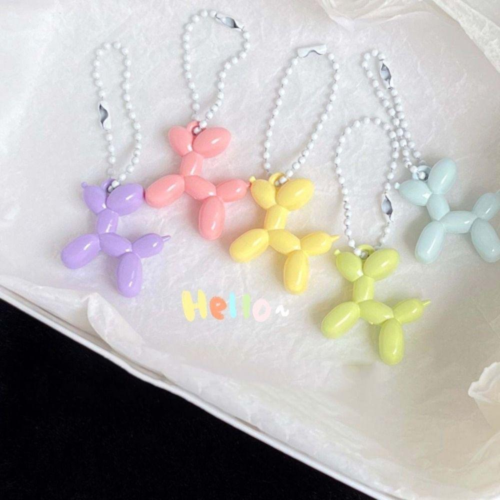 Ball Chain Cartoon Puppy Pendant Dog Balloon Puppy Keychain Creative   Gift