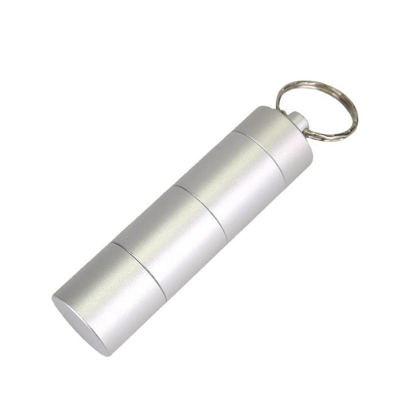 Glossy Waterproof Aluminum Medicine Capsule - Portable, Durable, Sealed Storage Container