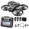 S156 Brushless RC Drone HD Camera Optical Flow Positioning RC Aircraft with Screen Controller, 3 Batteries