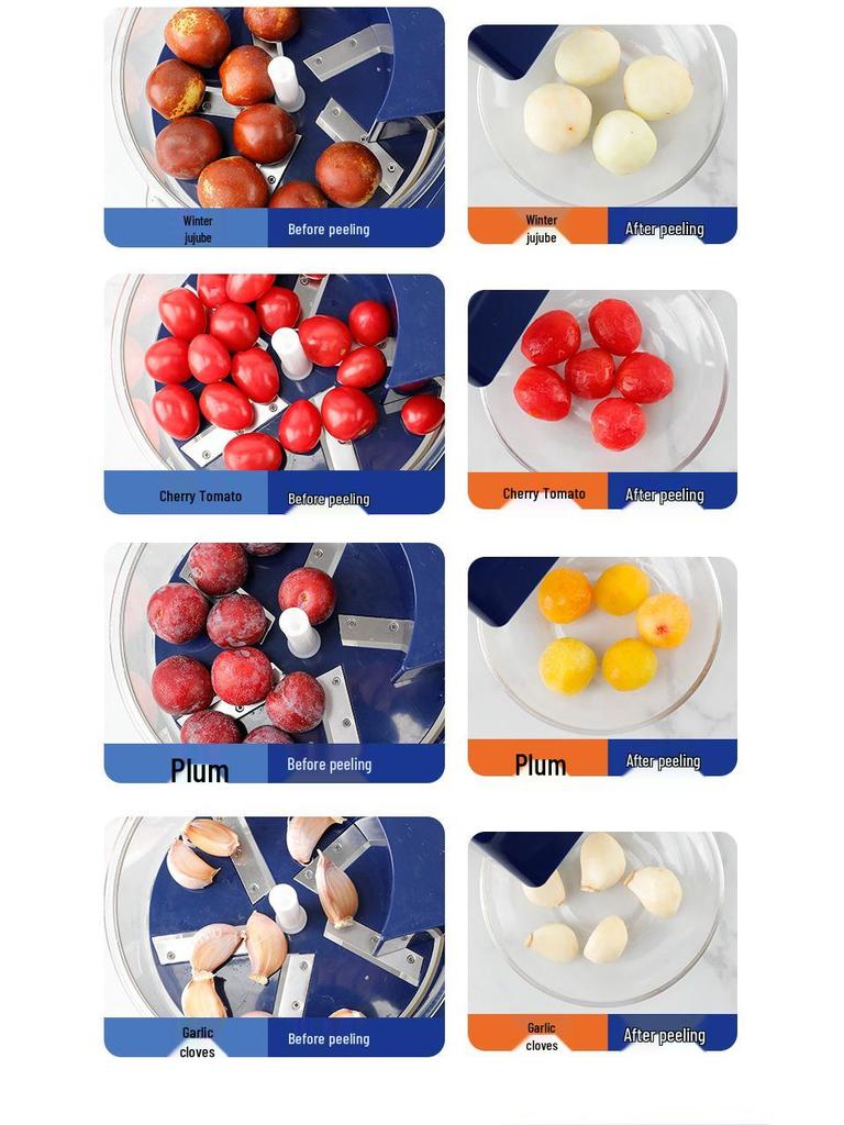 Automatic Fruit, Vegetable & Garlic Peeler Machine