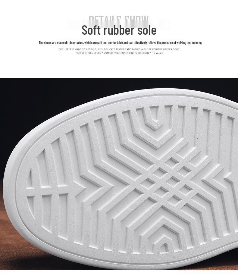 Men's 2025 Spring Breathable White Slip-on Shoes - Korean Trend, Versatile Casual Sport Style with Soft Sole.