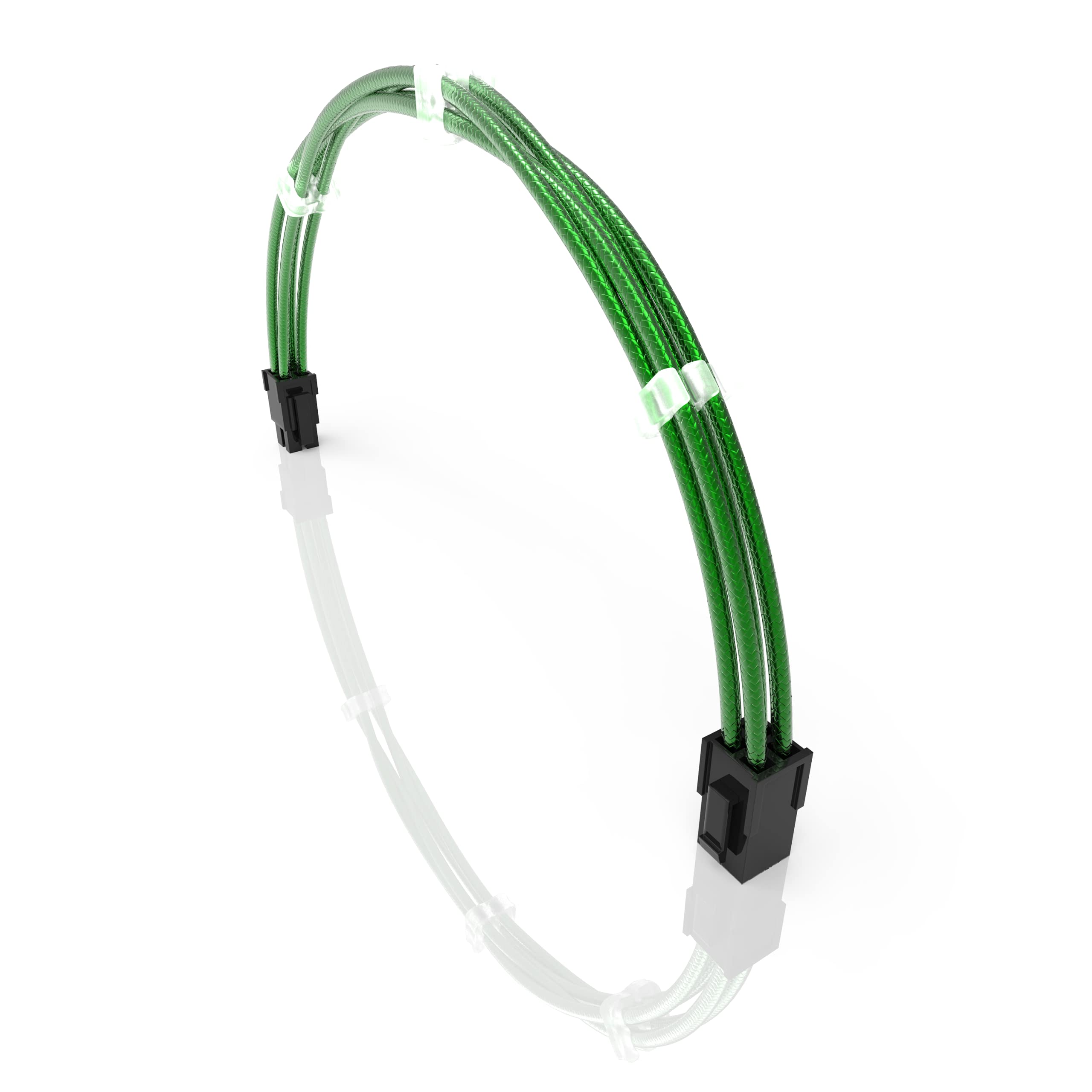 

LINKUP 30cm EPS CPU ATX Motherboard PSU Power Supply Braided Sleeve Custom Mod PC Extension Cord with Comb Soft Flexible Single Cord 300mm Metallic