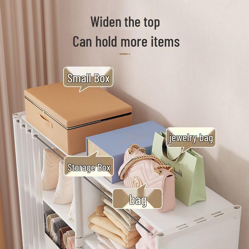 TUME Xiyin Multi-Layer Floor-Standing Bookshelf and Clothing Storage Rack