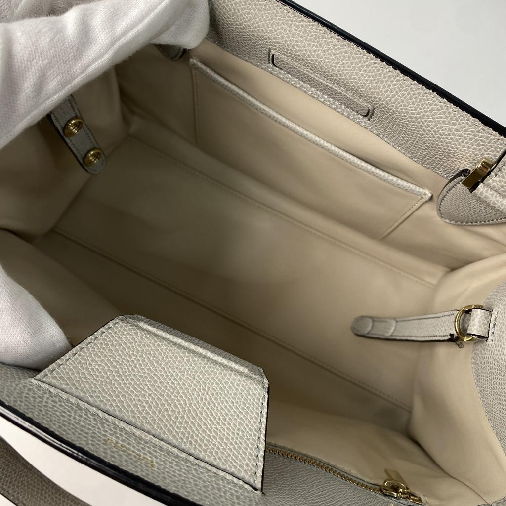 Used ValextraShoulder Bag Ash Gray/gold Leather Women