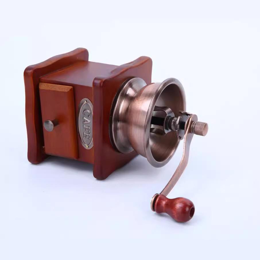 Small Hand Grinder Coffee Grinder Coffee Bean Grinder Manual Wooden Household Grinder Italian Coffee Machine