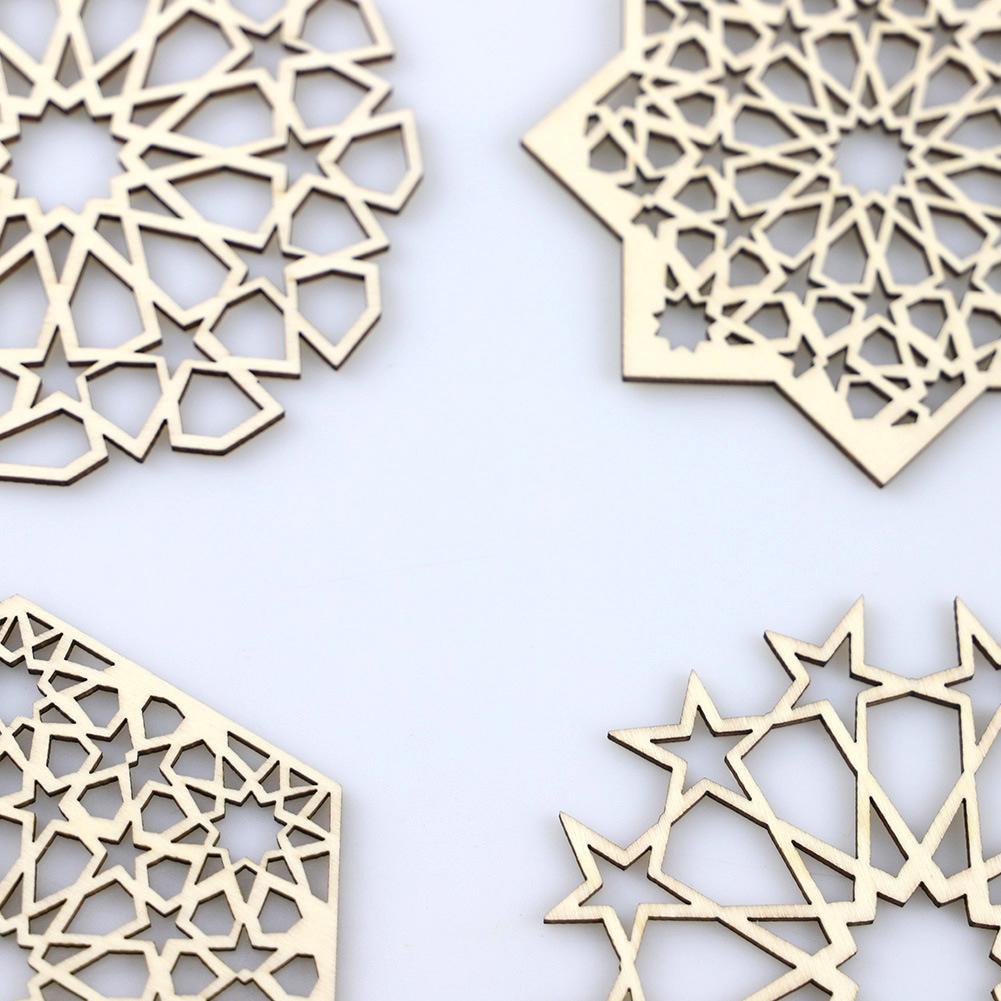 6pcs Stars Pattern Cup Mats Heat-Resistance Non-Slip Coaster Boxwood Insulation Table Mats For Tea Milk Mug Drink Cup Coasters