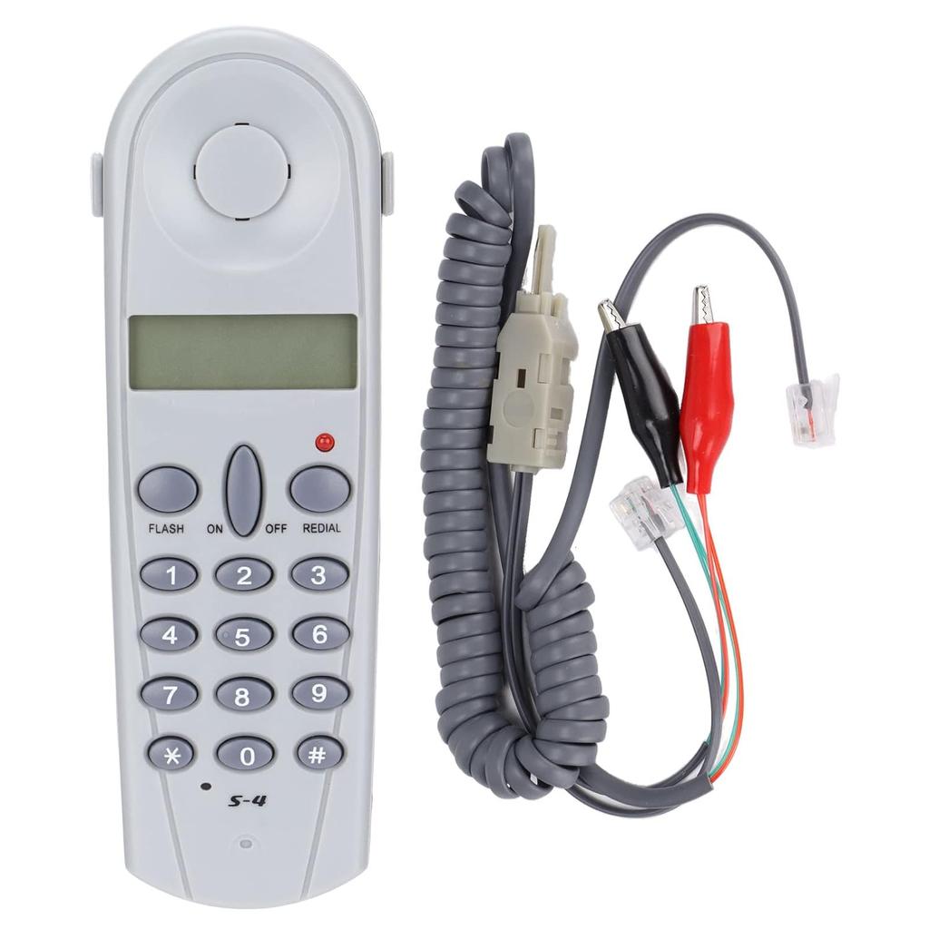 Telefon Hattı Test Cihazı,Telefon Ahize Test Cihazı Aleti Kablo Seti Konnektörler ve Ekleme Yeri ile Ev Ofis için,Arama, Arayan Kimliği, Hat