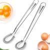Egg Mixer Sturdy Good Elasticity Stainless Steel Hand Held Spring Whisk for Kitchen