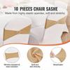 10PC Chair Back Straps Reusable Party Decorations Restaurants Solid Banquets Universal Weddings