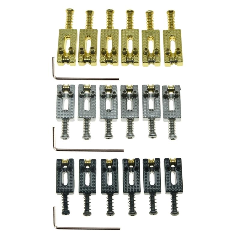 Tremolo Bridge Saddles for Electric Guitar Replacement Parts with Spring Screw