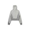 BBC EARTH Women S Cropped Hoodie Zip Up  Melange Gray  24SS
