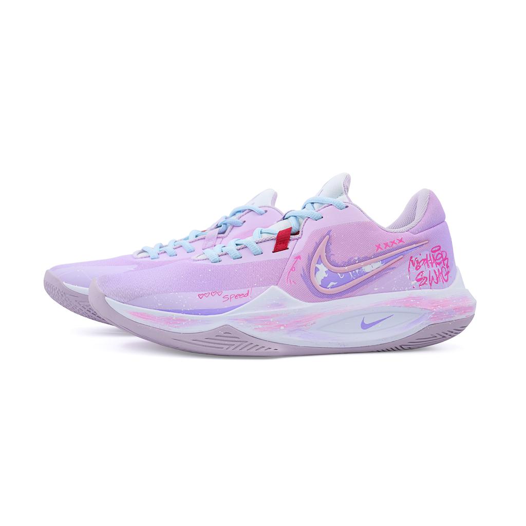 Nike Precision 6 Zhinuyuxia Mesh Abrasion Resistant Coverage Low top Basketball Shoes Men's Purple Pink DD9535-100(Tema620-)
