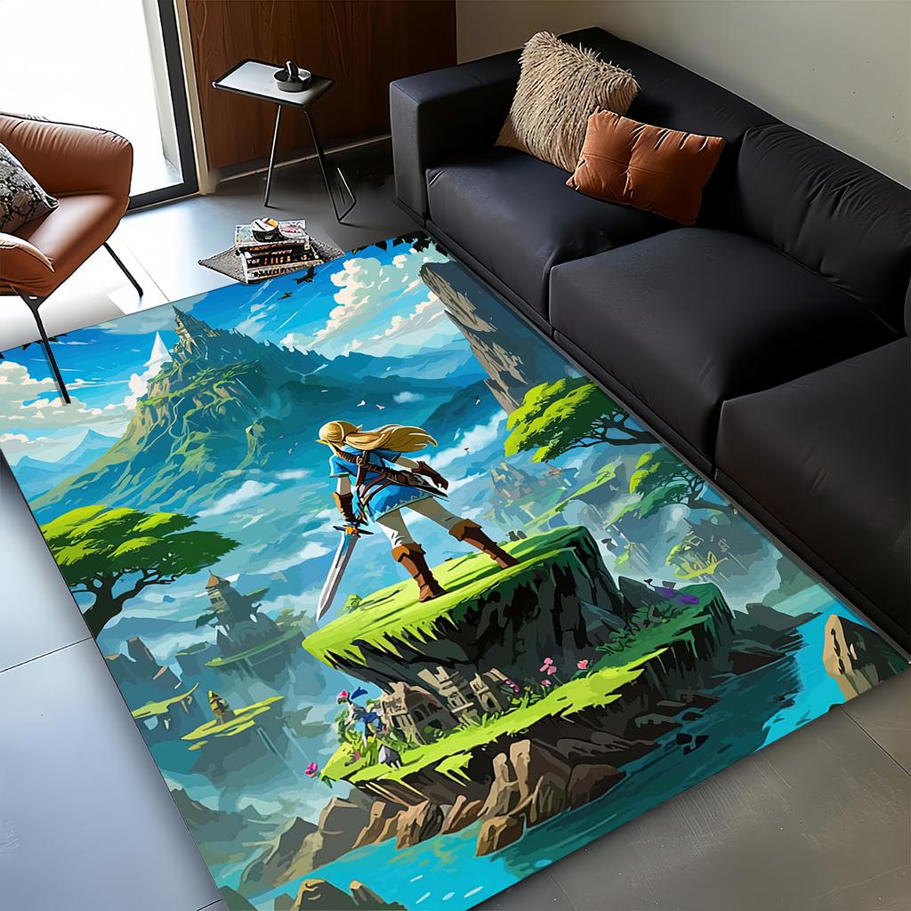 3D Zeld Classic Game Carpet Rug for Living Room Bedroom Home Sofa Decoration,kids Play Non-slip Floor Mat Christmas Gift