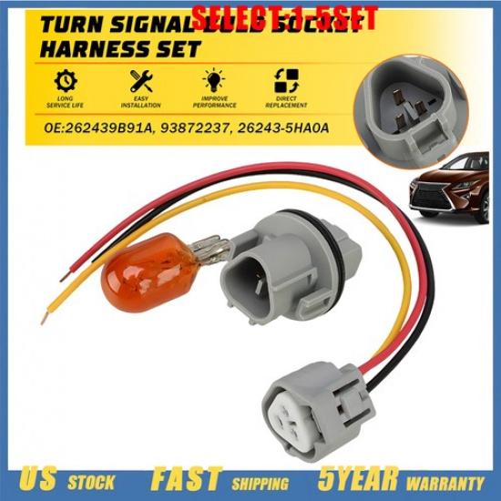 Headlight Turn Signal Bulb Socket Harness Fit Toyota Yaris 2012-19 Prius C 1-5X
