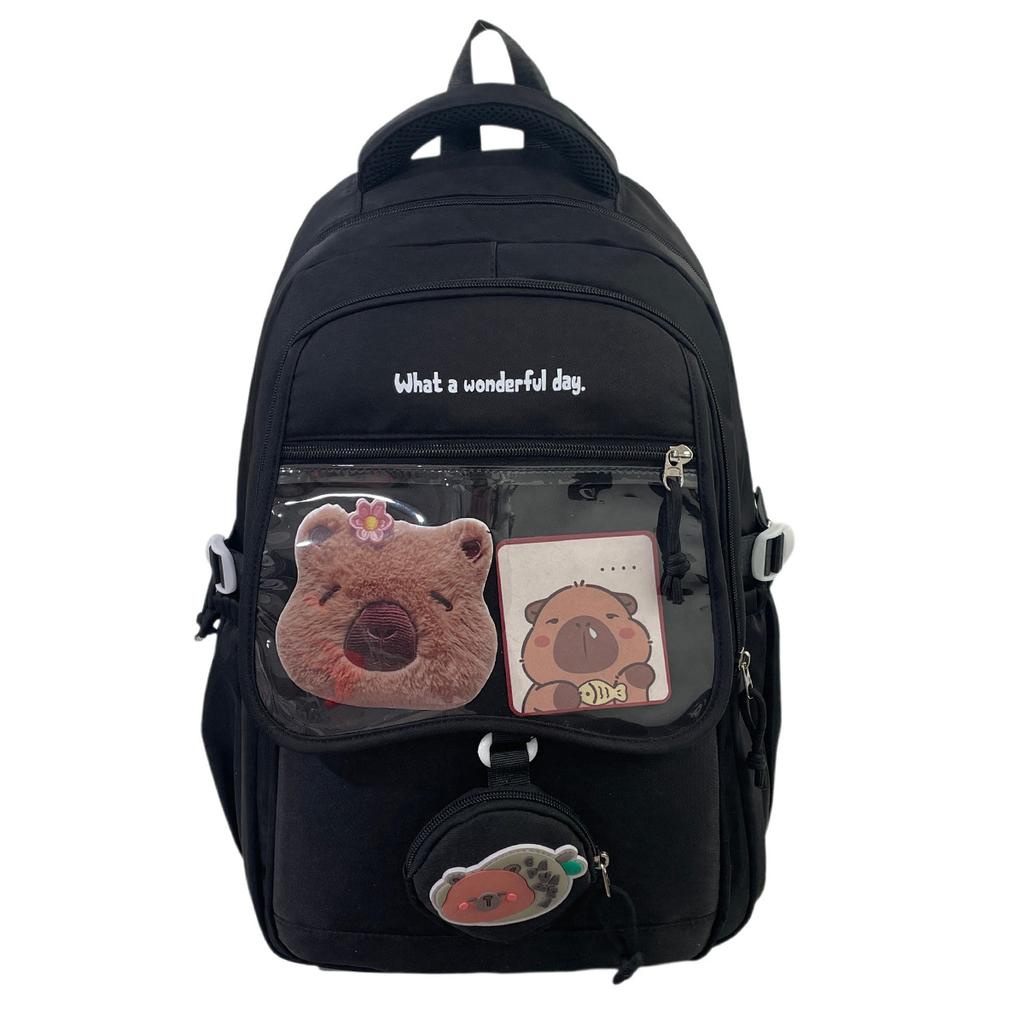 Schoolbag cute cartoon new ins bar cute pain bag Japanese versatile schoolbag junior high school backpack large capacity backpack