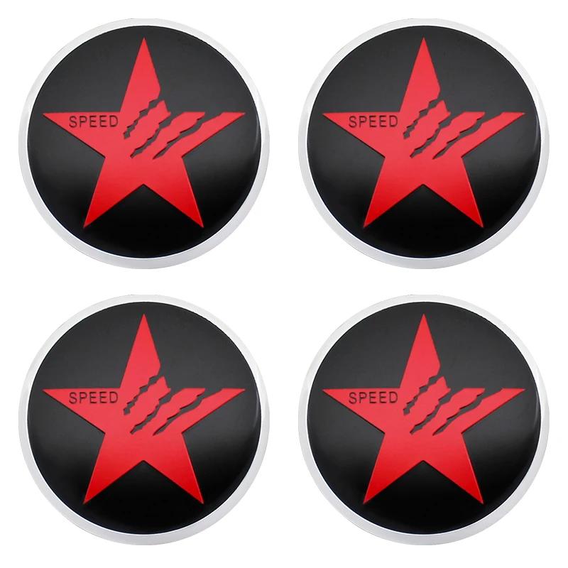 

4PCS 56+60MM SPEED Star Universal Car Emblem Wheel Hub Center Cap Badge Covers Accessories