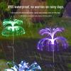 Colorful Solar Fiber Optic Jellyfish Garden Light - Outdoor Lawn and Courtyard Decoration